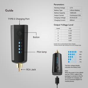 Quality Solong 1600 Mah Tattoo Wireless Battery PCA Tattoo Battery Pack wholesale