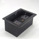 Office room aluminum universal power plug multimedia table socket outlet with