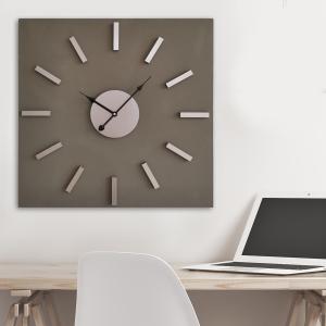 Quality A0001 Grey Square Quartz Movement Decorative Wooden Clocks wholesale