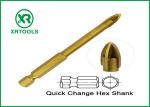 Titanium Coated Glass Metric Masonry Drill Bits Gold Color Welded Process