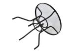 Sturdy Frame Tempered Glass Garden Table , Round Tempered Glass Patio Table