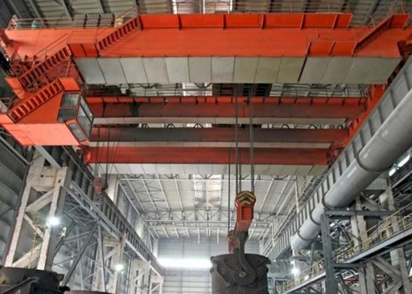 Steel Mill Plant 32 / 10t Metallurgical Double Beam Ladle Crane With Cabin