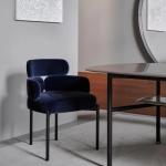 Economic Upholstery Dining Chair Half Arc Backrest Hotel Restaurant Chair