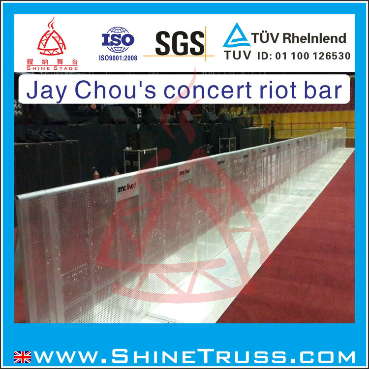 TUV event stage aluminun crowd control barricade, mojo barriercade