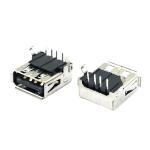 PBT 90 Degrees 2.0 USB Socket Connector 4Pin A Female 1.0AMP
