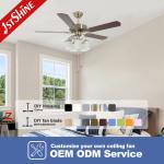 Remote Control 52 Inch Decorative Farmhouse Ceiling Fan With 5 Lights