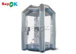 1.5m/5ft Silver Cube Inflatable Money Cash Booth Machine For Company Opening