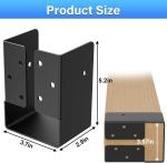 Outdoor Concealed Flange Joist Bracket Q235B Steel Powder Coated For 4X6 Beam