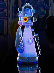 Quality 14&quot; 7mm Beaker Glass Bong Tobacco Smoking Water Pipe Hookah wholesale