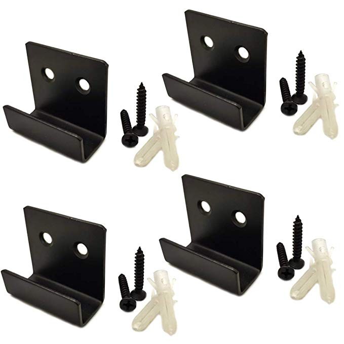 40x35mm Stainless Steel U-shaped Tile Bracket Wall Hook for Wall Display Black Silver