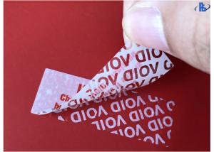 Quality Waterproof PET Acrylic Adhesive Tamper Evident Void Labels wholesale