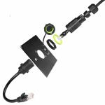 PA66 Nylon RJ45 Pin Connector Waterproof Outdoor LED Lighting Connector