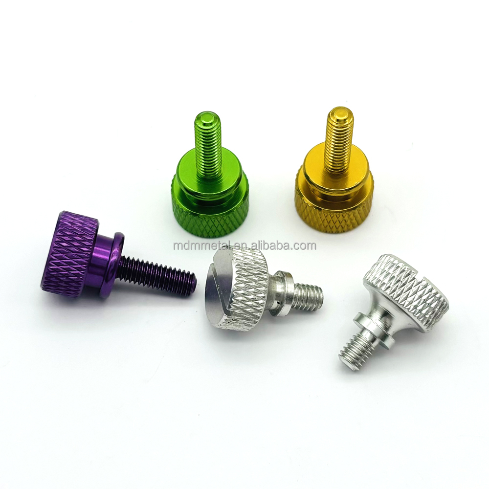 Not Micro Machining Knurled Thumb Screws in M3 M4 M5 M6 M8 Sizes with Tolerance 0.01-0.05mm