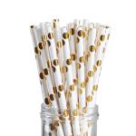 Dye Free Decorative Paper Drinking Straws CE Certificated No Polluting
