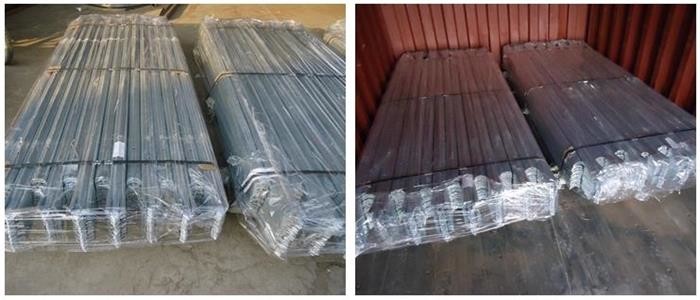 Welding Firmly Galvanised Metal Palisade Fence , Palisade Fence Pales