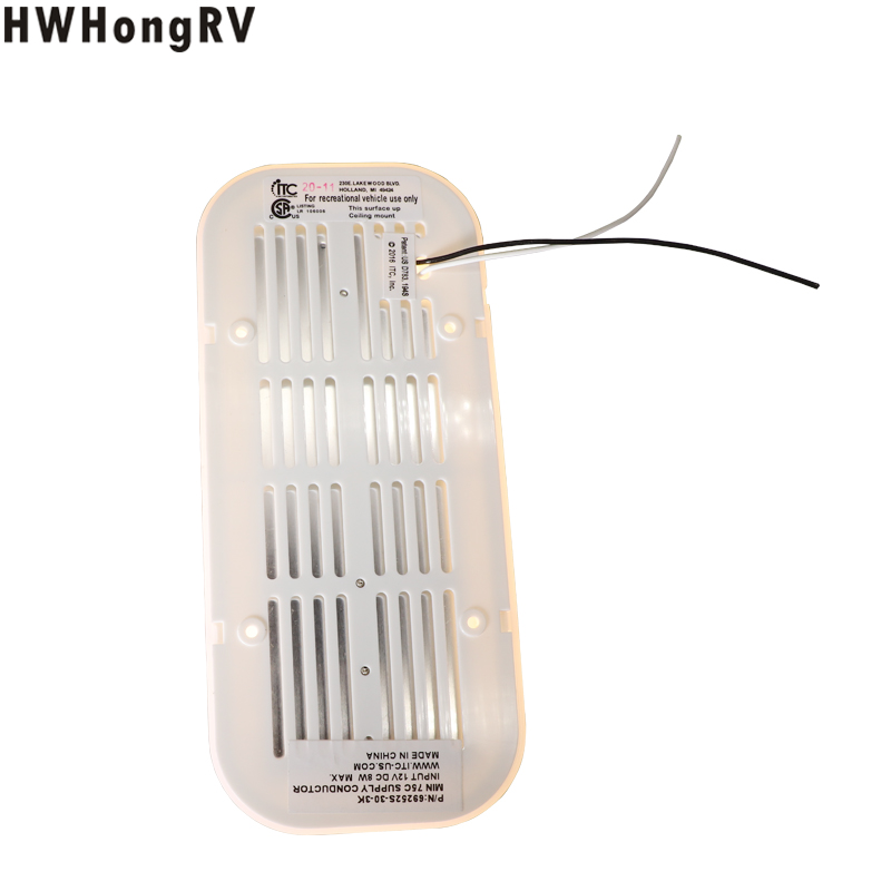 HWHongRV 12V warm White Ultra-Thin Dome LED Light Interior Lamp Caravan Campervan RV ceiling down Light with switch
