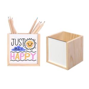 Quality Customized Sublimation Printing Wooden Pen Holder Gift For Students wholesale