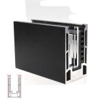 6m U Channel 6063 Aluminum Extrusion Framing , Balcony Glass Door Metal Frame