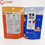 China Printing Easy Open Zip Lock Bags for Dog Food Packaging 70g Stand up Bag
