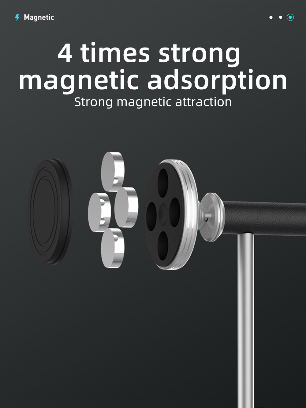 12.9inch 180deg Aluminum Alloy Headphone Tablet Stand Magnetic