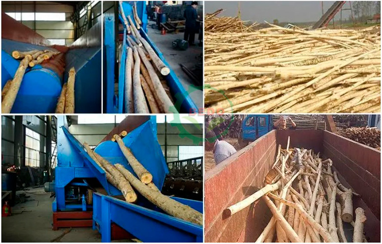 3000KG Eucalyptus Wood Peeling Machine Customized Color