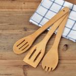 30x6cm Kitchen Pot Shovel Hygienic Bamboo Cooking Utensils Set
