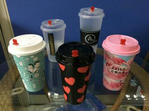 Quality Eco-Friendly Plastic Takeaway Coffee Cups Dia 90*Height 177mm Size wholesale