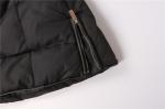 Black Ladies Longline Padded Gilet Fur Lining 100% Polyester