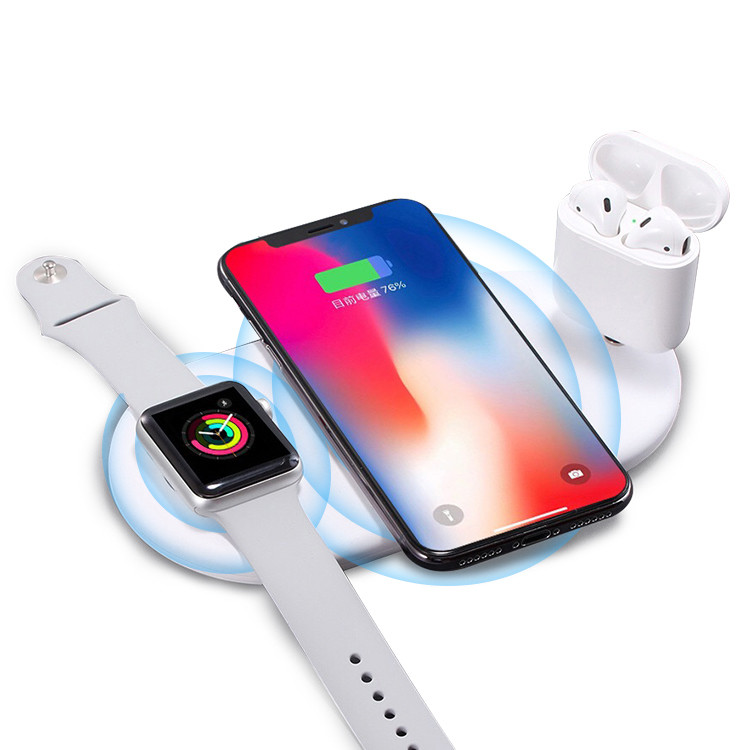 Multifunction 3 In 1 QI Wireless Charging Pad For IPhone