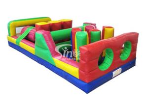 Quality 9m Long Kids Energy Challenge Inflatable Obstacle Course Pvc Tarpaulin From Sino Inflatables wholesale
