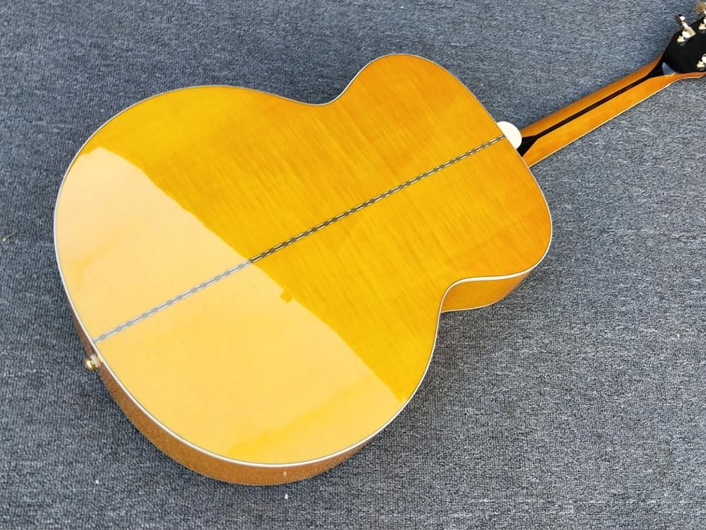 Tiger Flame Maple G200vs Acoustic Guitar / Factory New 43 inch Yellow G200 classical Acoustic Guitar