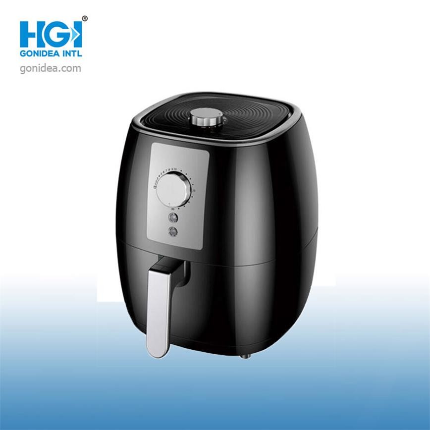 Black Manual Non Stick Electric 4.5L Air Fryer Oil Free 110V - 240V
