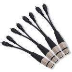 6 Inch Patch Audio Y Cable Cords XLR Female To Dual RCA Male 6" Home Series