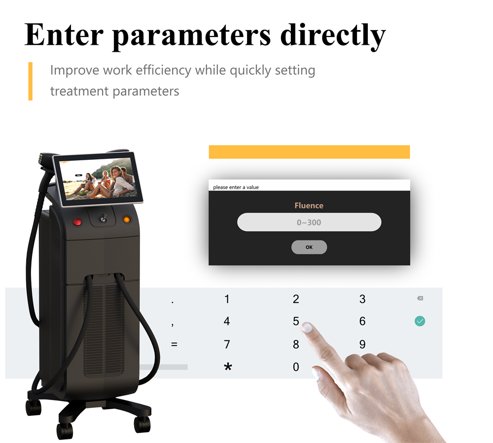 808nm Diode Laser Permanent Hair Removal Machine With 8.4/10.4 Inch Touch Screen