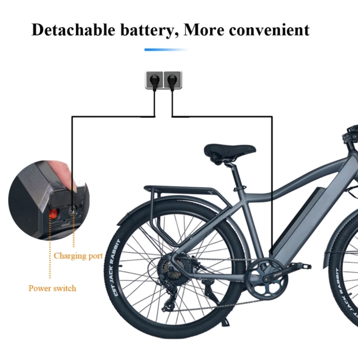 Adult Electric City Bike 30 - 50Km/h 48V 500W Motor 17Ah Lithium Battery Ebike