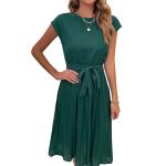 New European and American Skirt Summer Vacation Women′s Lace up Solid Color
