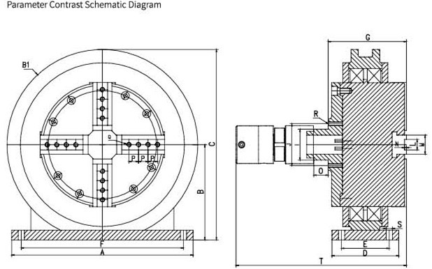 Dual Power Four Jaw Independent Chuck For Laser Pipe Cutter