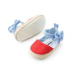 Hot sale Cotton fabric Bowknot lace princess soft sole toddler girl baby sandals