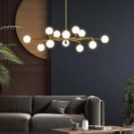 Modern Metal LED Chandelier Lighting Lustre Living Room Villa Interior Decor