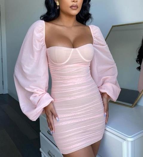 Low Quantity Clothing Manufacturer Womens Casual Dresses Long Sleeves Backless