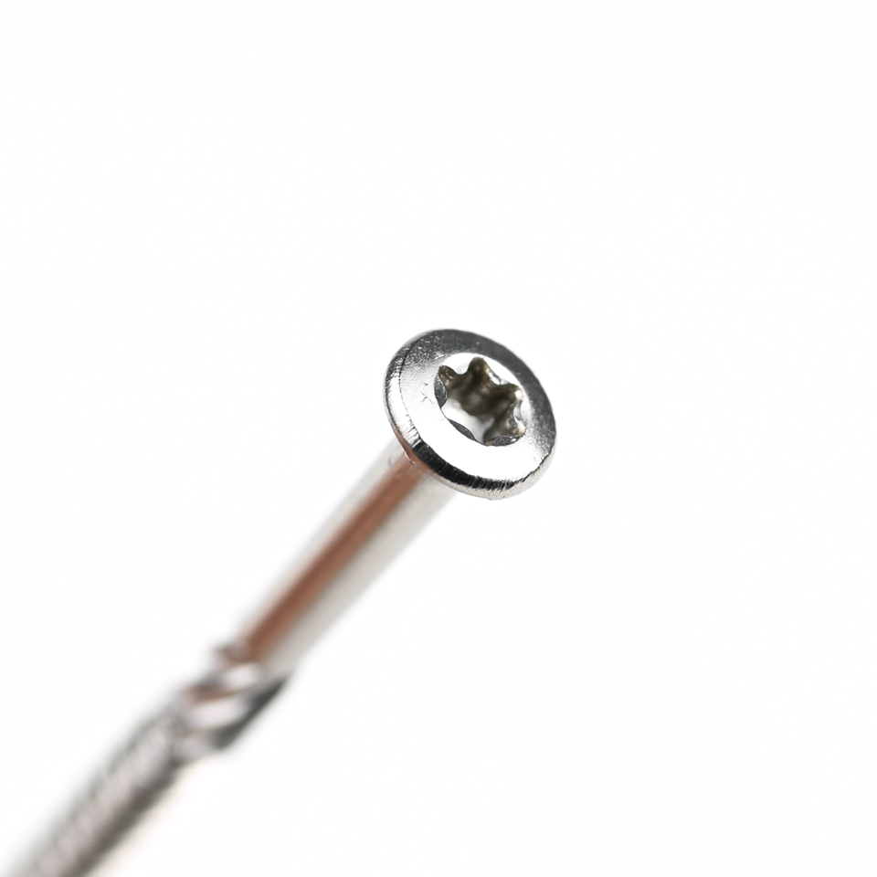 Stainless Steel A4 Decking Screw Trim Head Torx 60mm Chipboard Screws For Wood Guardrail