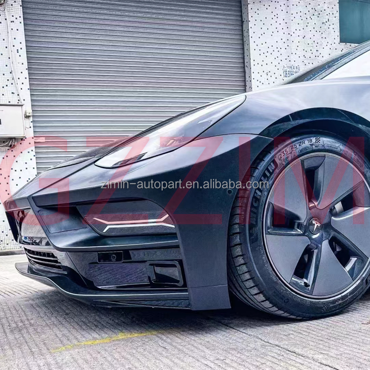 Facelift Bumper Tesla Model 3 Plastic Black / White Front Bumper