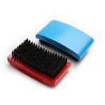Square 360 Wave Brush Customized Logo Beach Wood Handle Boar Bristle Brush