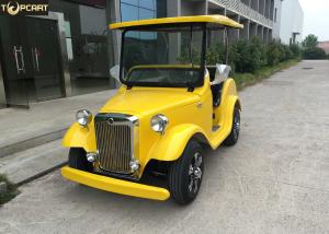 Quality Yellow Color Classic Golf Cart Club Golf Cart 4 Seater 1165mm Front Tread wholesale