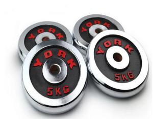 Quality 0.5kg 1.25kg 2.5kg 5kg sliver chromed export quality weight dumbell plate wholesale