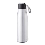 Black Double Wall Stainless Steel Water Bottles With Spout Lid BPA Free