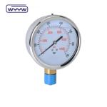 4 Inch Bottom 1/2" Bsp Glycerine Silicone Filled Pressure Gauge 1.6% Accuracy