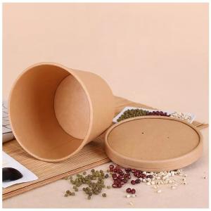 Quality Salad Porridge Packaged Kraft Paper Takeaway Bowl Fast Food Box 32Oz wholesale