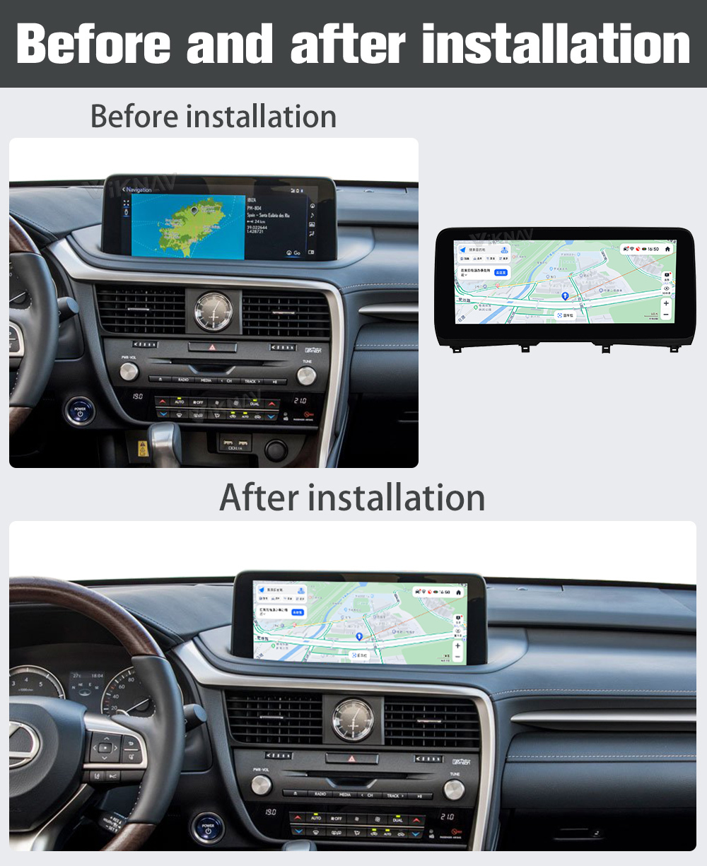 Viknav Car Radio For LEXUS RX (2020-2021)12.3 inch Auto Vertical Screen Wireless Carplay GPS Navigation Multimedia