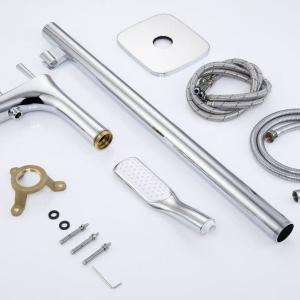 Quality Modern Brass Chrome Bathtub Faucet Floor Mount Acrylic Clawfoot Tub wholesale